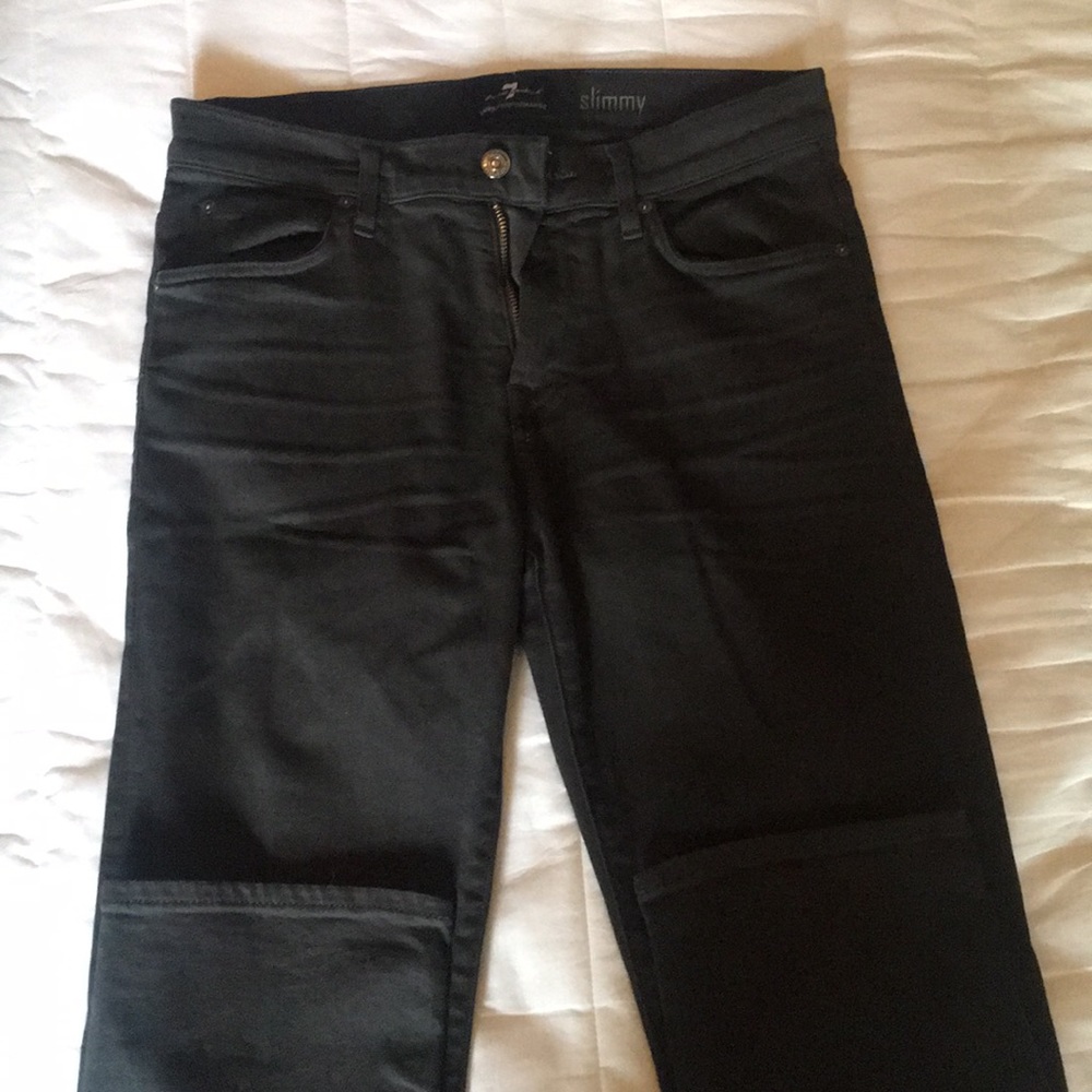 7 for all mankind black slimmy jeans